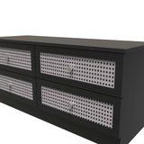 Rattan 4 Drawer Bed Box