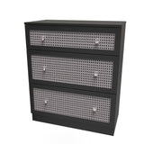 Rattan 3 Drawer Deep Chest