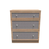 Rattan 3 Drawer Deep Chest