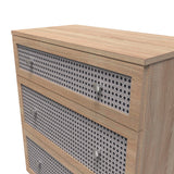 Rattan 3 Drawer Deep Chest