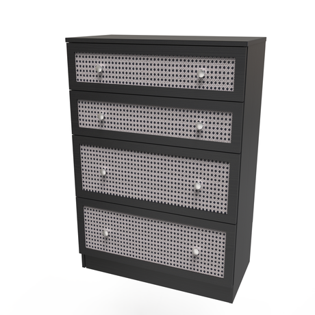 Rattan 4 Drawer Deep Chest