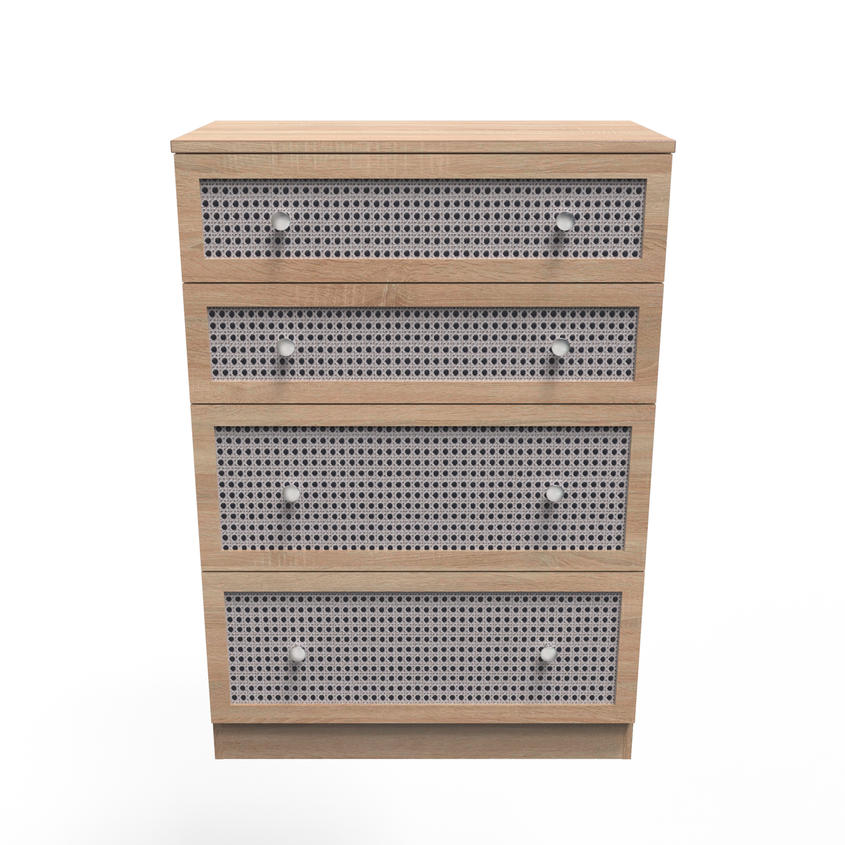 Rattan 4 Drawer Deep Chest