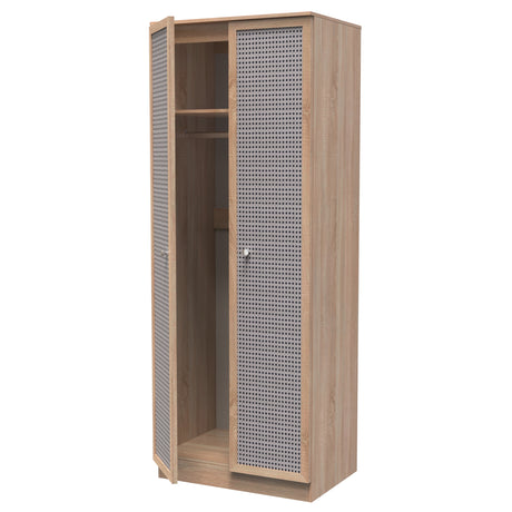 Rattan 2 Door Wardrobe