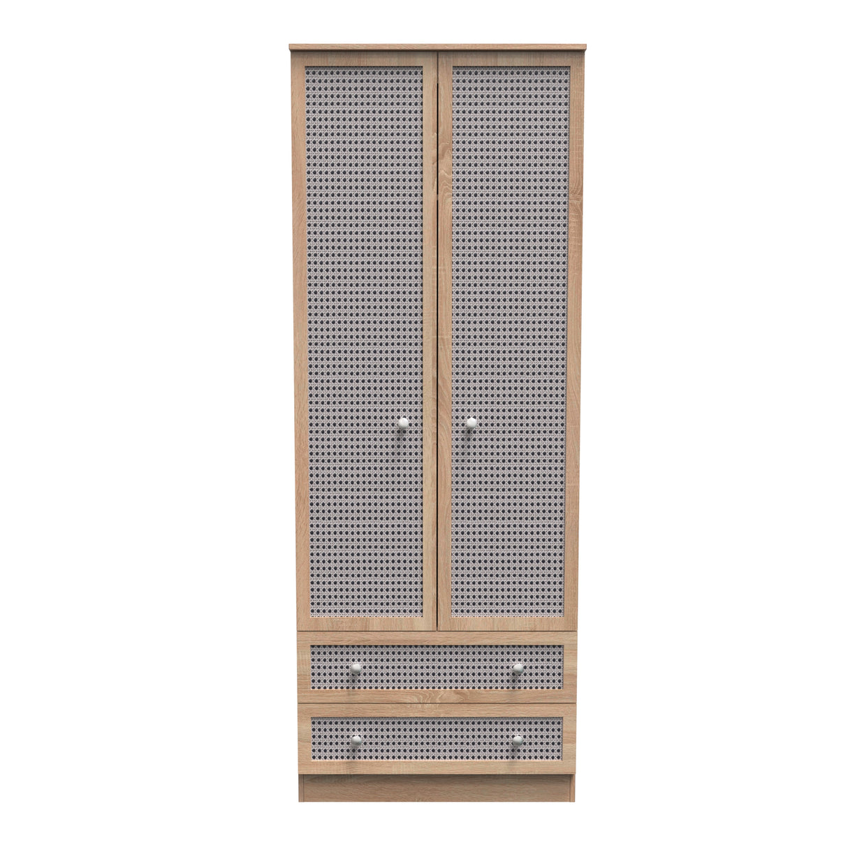 Rattan 2 Door Wardrobe