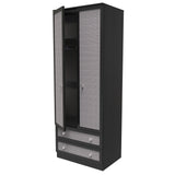 Rattan 2 Door 2 Drawer Wardrobe