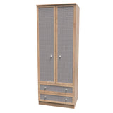 Rattan 2 Door 2 Drawer Wardrobe