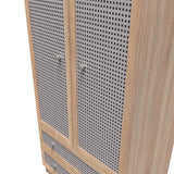 Rattan 2 Door 2 Drawer Wardrobe