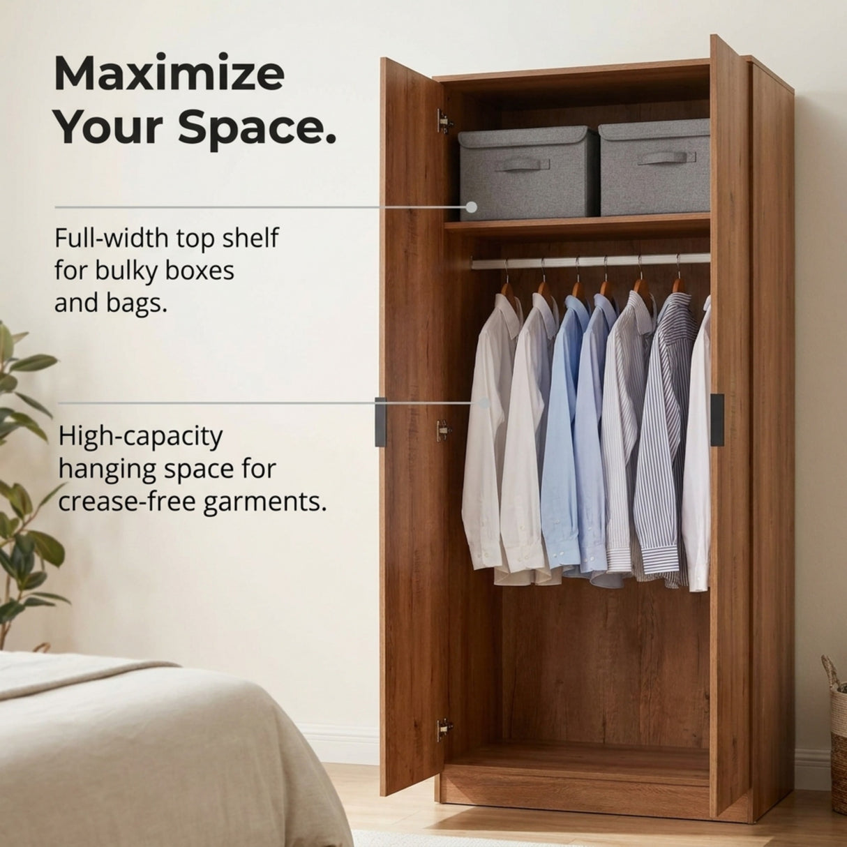 Richmond 2 Door Double Wardrobe