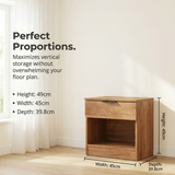 Richmond 1 Drawer Bedside Table