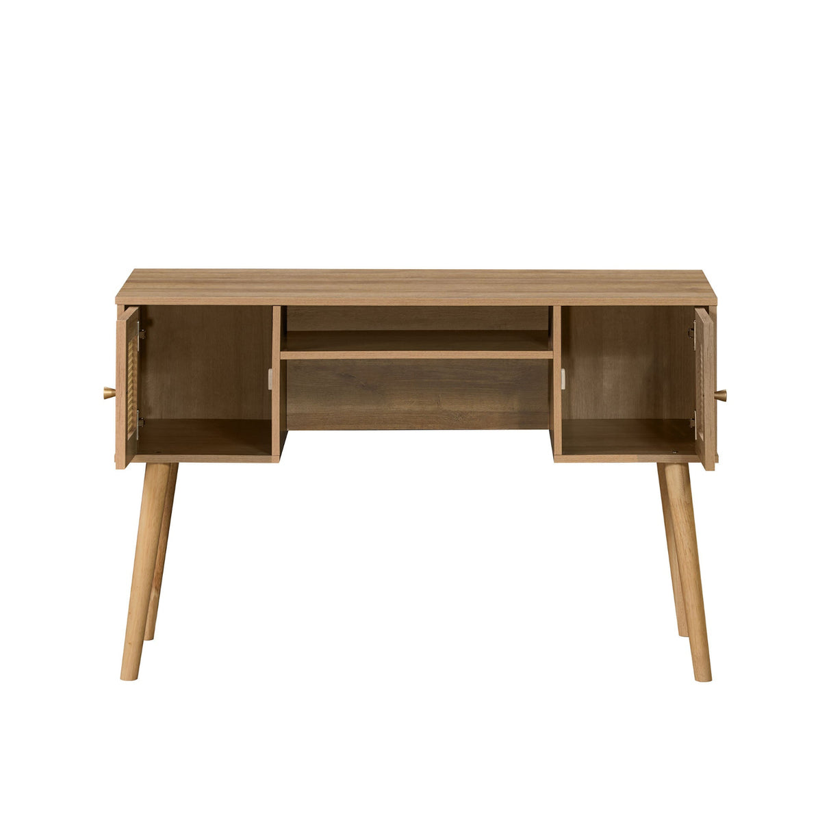 Manila 2 Door Rattan Compact Storage Desk