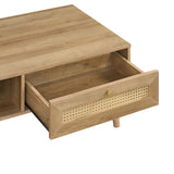 Manila Rattan Effect Coffee Table with Storage Drawer