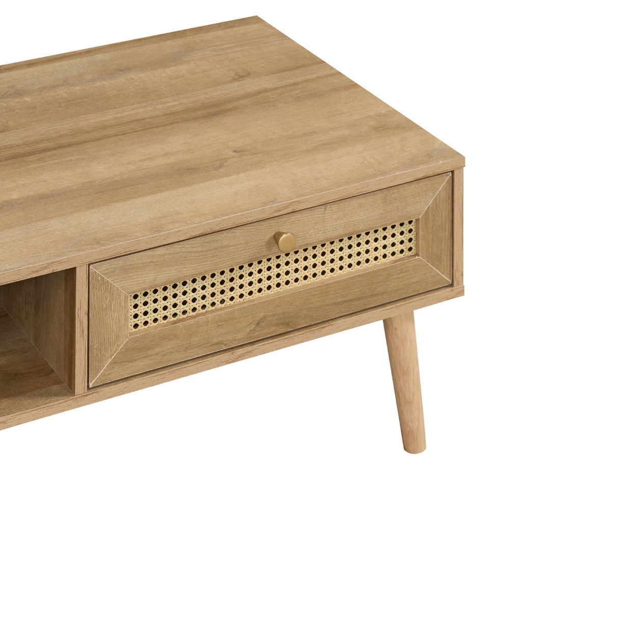 Manila Rattan Effect Coffee Table with Storage Drawer