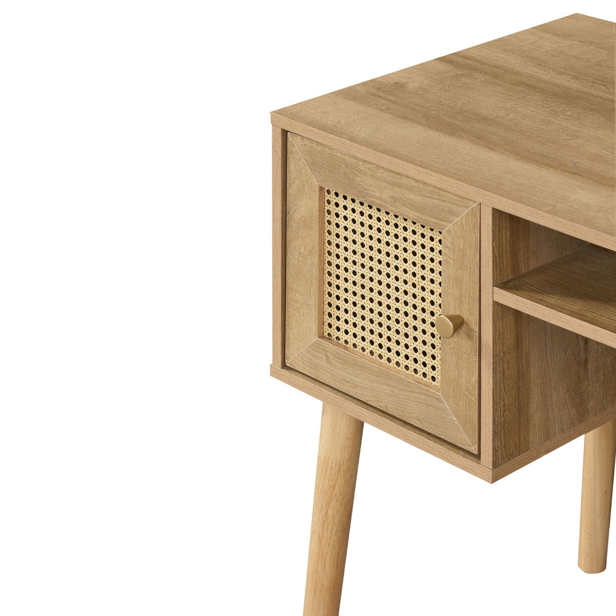 Manila 2 Door Rattan Compact Storage Desk