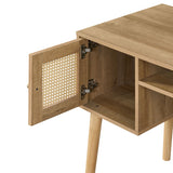 Manila 2 Door Rattan Compact Storage Desk