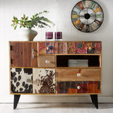 Sorio Reclaimed Wood and Metal 2 Door 4 Drawer Sideboard