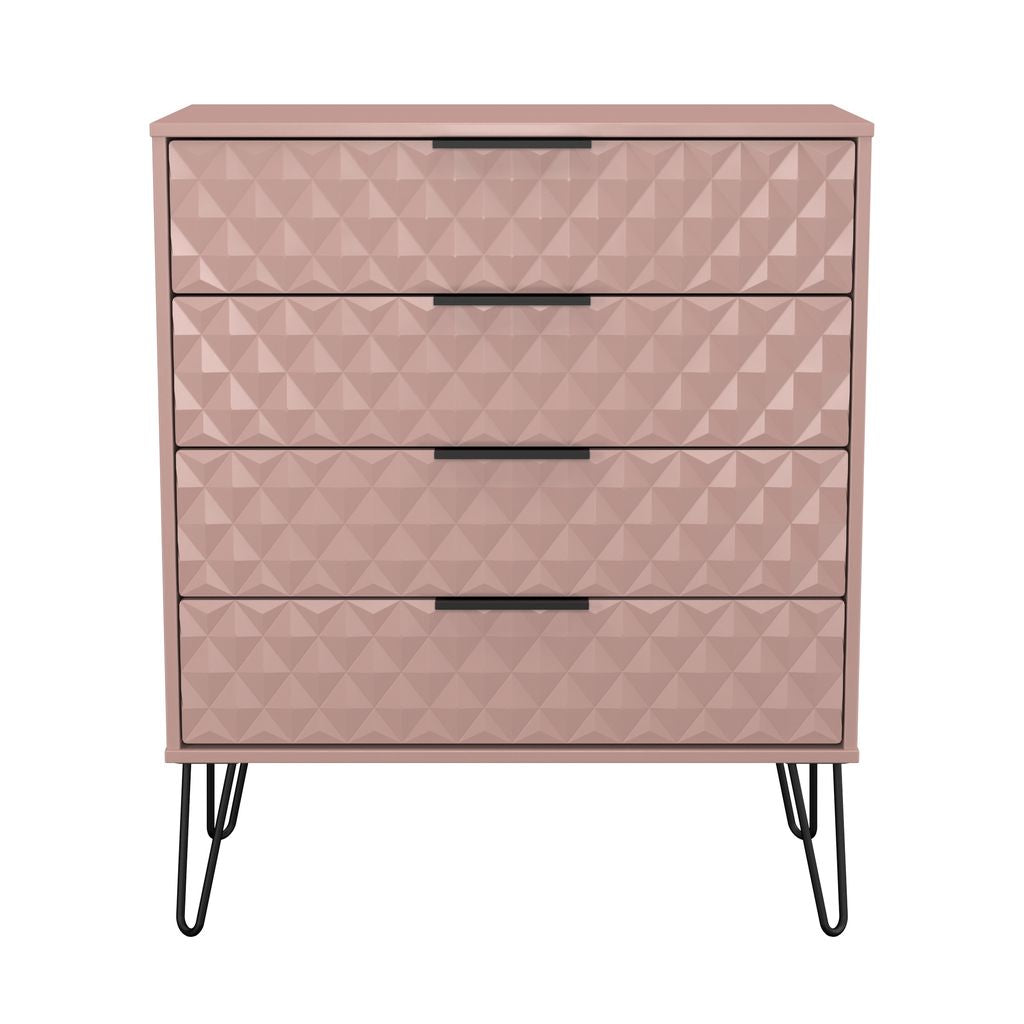 Harlequin 4 Drawer Chest with Black Hairpin Legs