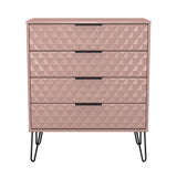 Harlequin 4 Drawer Chest with Black Hairpin Legs