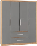 Seville 4 Door 2 Drawer Wardrobe