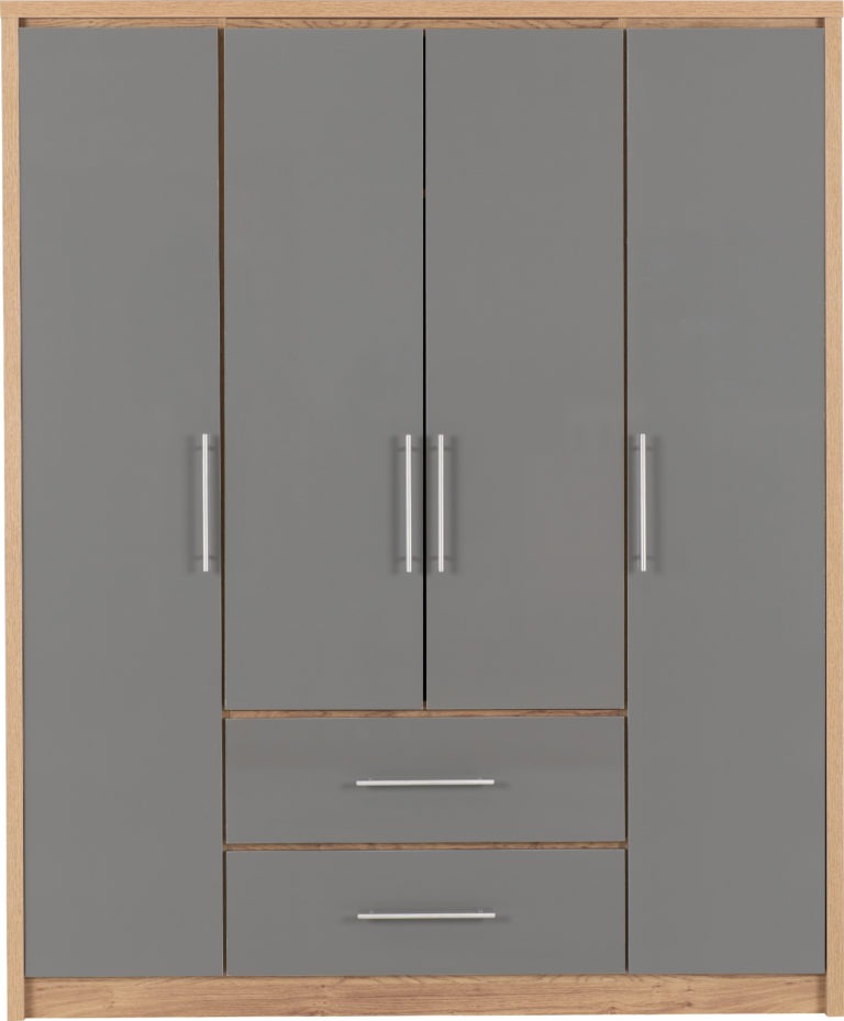 Seville 4 Door 2 Drawer Wardrobe