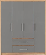 Seville 4 Door 2 Drawer Wardrobe