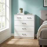 Paddington 3 Door Wardrobe & 3+2 Drawer Chest 4 Piece Bedroom Set