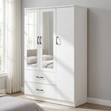 Paddington 3 Door Wardrobe & 3+2 Drawer Chest 4 Piece Bedroom Set