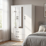 Paddington 3 Door Wardrobe & 7 Drawer Chest 4 Piece Bedroom Set