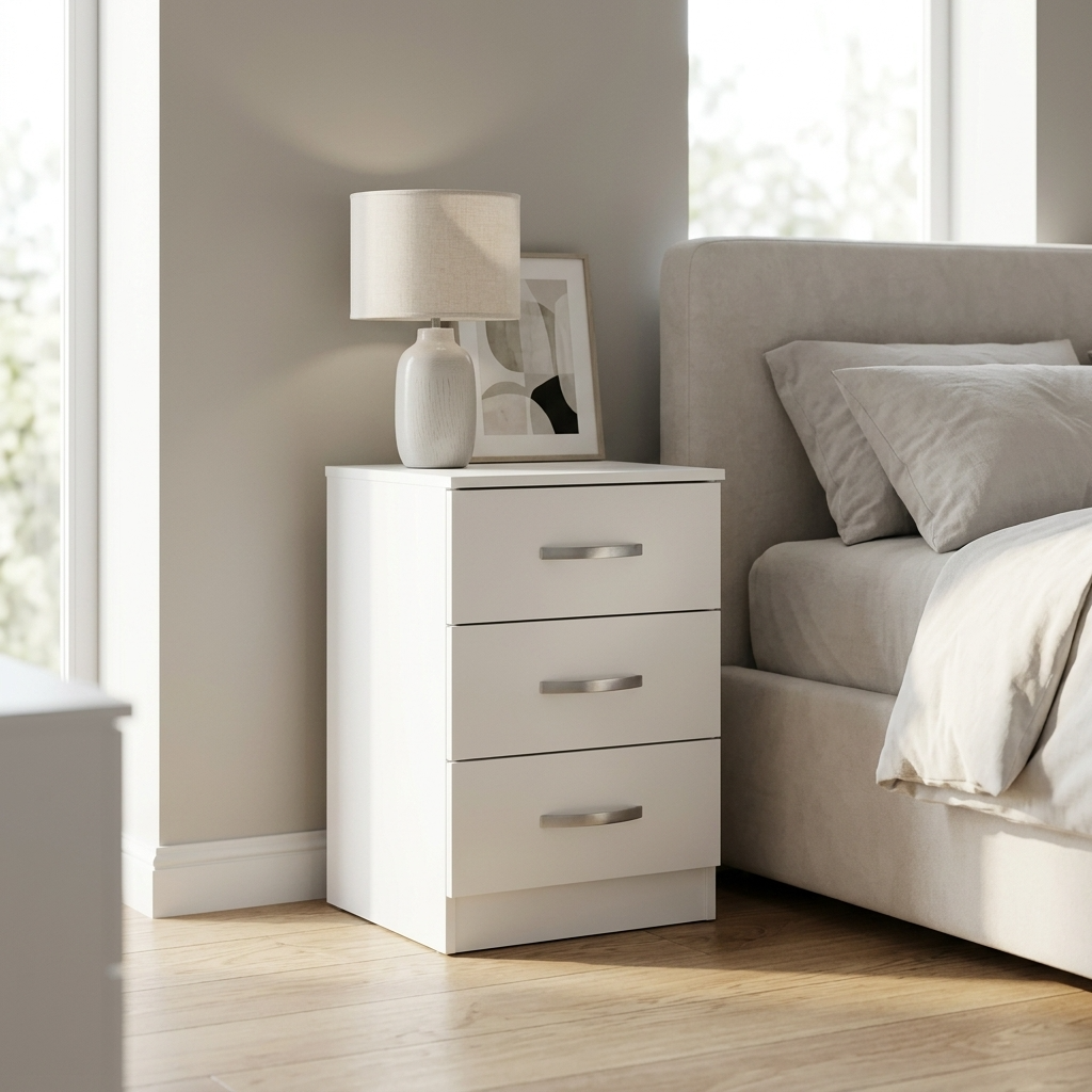 Paddington 3 Door Wardrobe & 7 Drawer Chest 4 Piece Bedroom Set