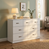 Paddington 3 Door Wardrobe & 7 Drawer Chest 4 Piece Bedroom Set