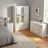 Paddington 3 Door Wardrobe & 7 Drawer Chest 3 Piece Bedroom Set