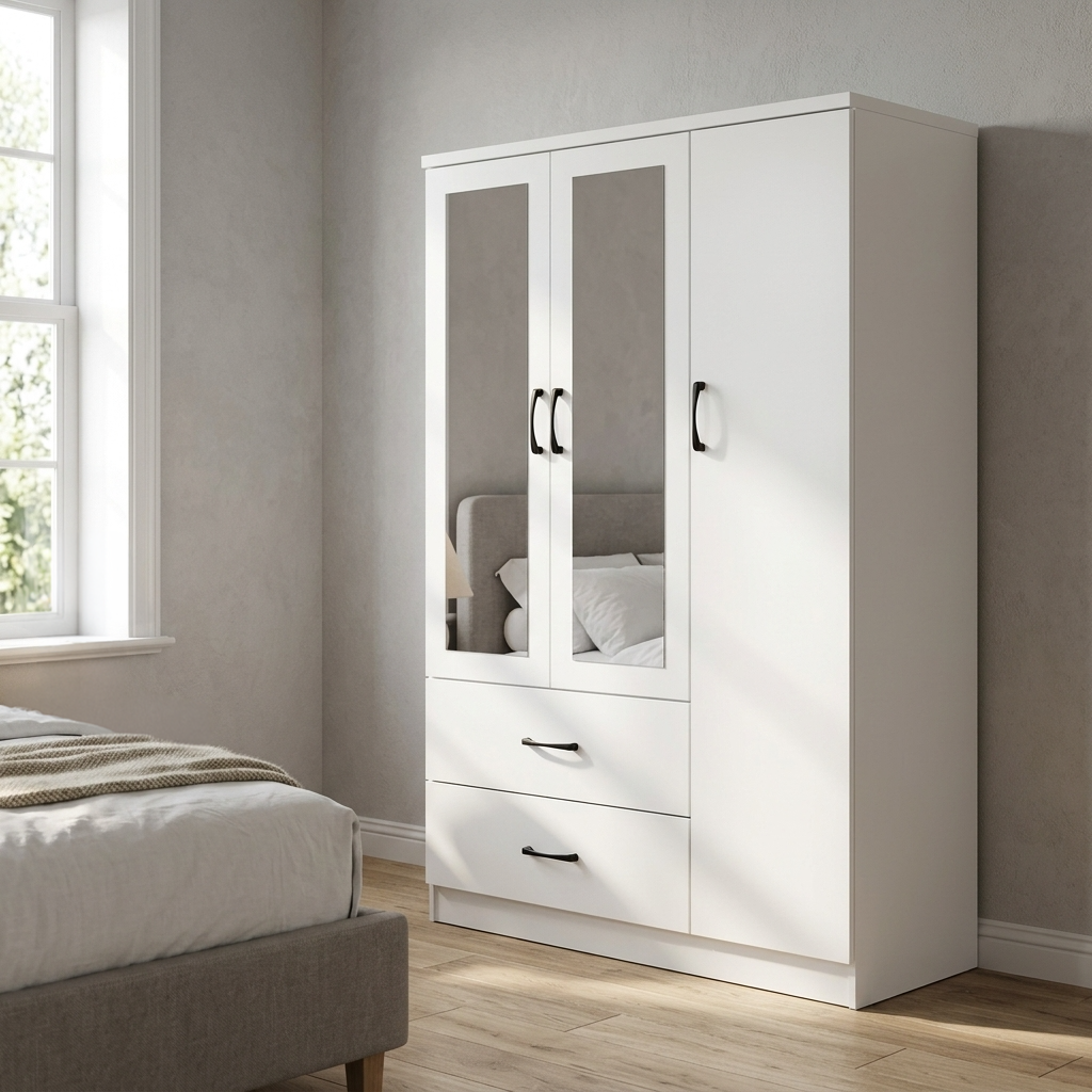 Paddington 3 Door Wardrobe & 7 Drawer Chest 3 Piece Bedroom Set