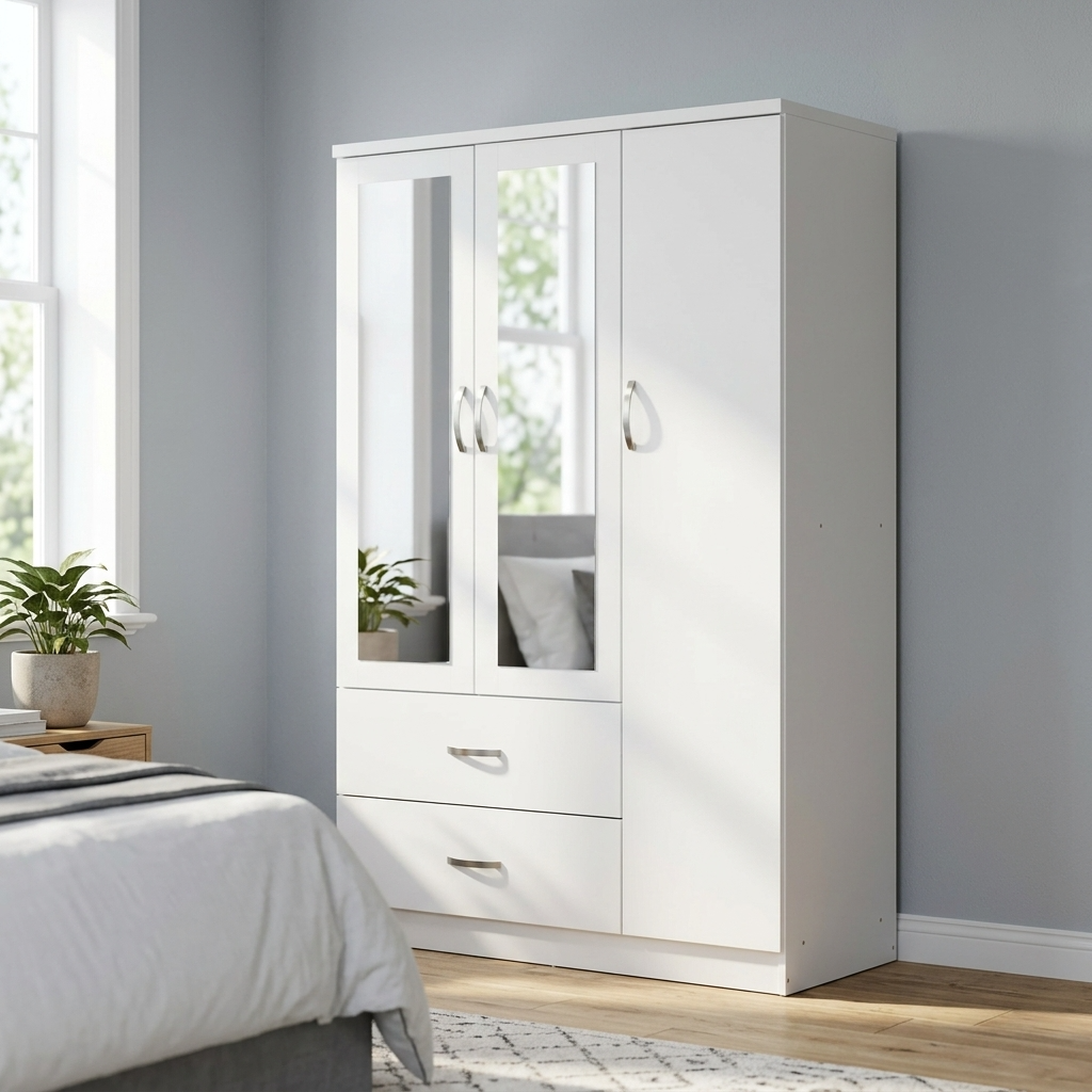 Paddington 3 Door Wardrobe & 7 Drawer Chest 3 Piece Bedroom Set
