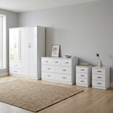 Paddington 4 Door Wardrobe & 7 Drawer Chest 4 Piece Bedroom Set
