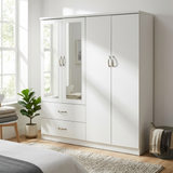 Paddington 4 Door Wardrobe & 7 Drawer Chest 4 Piece Bedroom Set