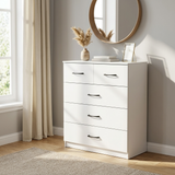 Paddington 4 Door Wardrobe & 3+2 Drawer Chest 3 Piece Bedroom Set