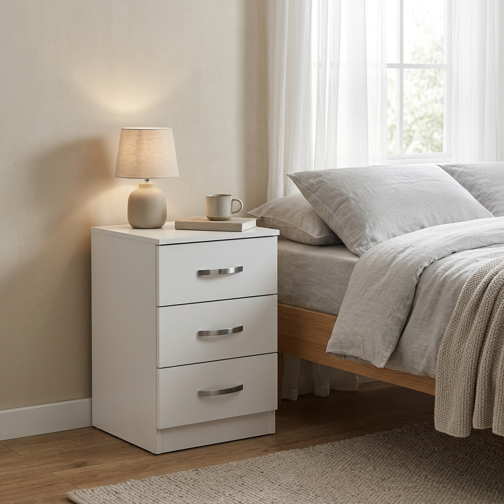 Paddington 4 Door Wardrobe & 3+2 Drawer Chest 3 Piece Bedroom Set