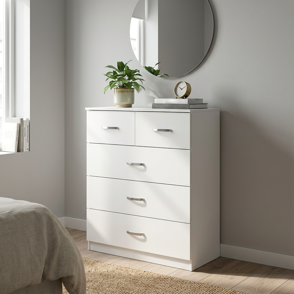 Paddington 4 Door Wardrobe & 3+2 Drawer Chest 3 Piece Bedroom Set