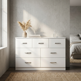 Paddington 4 Door Wardrobe & 7 Drawer Chest 3 Piece Bedroom Set