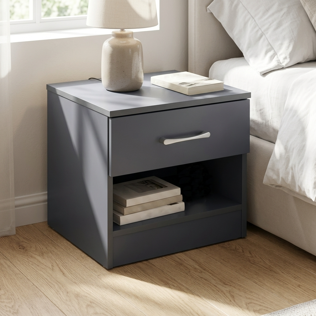 Highbury 3 Drawer Chest of Drawers & 1 Drawer Bedside 2 Piece Bedroom Set