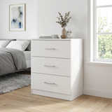 Highbury 3 Drawer Chest of Drawers & 1 Drawer Bedside 2 Piece Bedroom Set