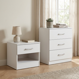 Highbury 3 Drawer Chest of Drawers & 1 Drawer Bedside 2 Piece Bedroom Set