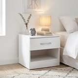 Highbury 2 Door Double Wardrobe & 1 Drawer Bedside 2 Piece Bedroom Set