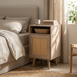 Willow Rattan 3 Door Wardrobe & 4 Drawer Chest 4 Piece Bedroom Set