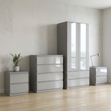 Soho 2 Door Wardrobe, 4 Drawer Chest & Bedside Tables 4 Piece Bedroom Set