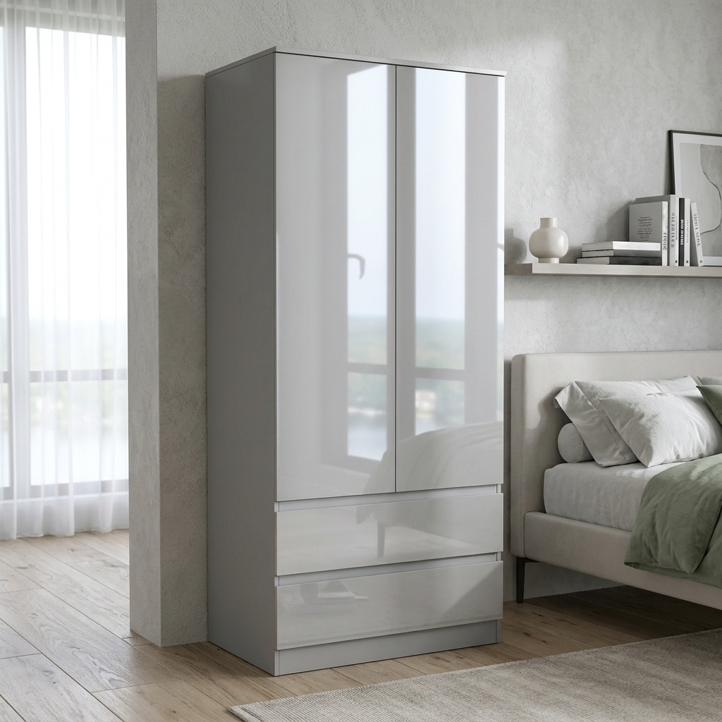 Soho 2 Door Wardrobe, 4 Drawer Chest & Bedside Tables 4 Piece Bedroom Set