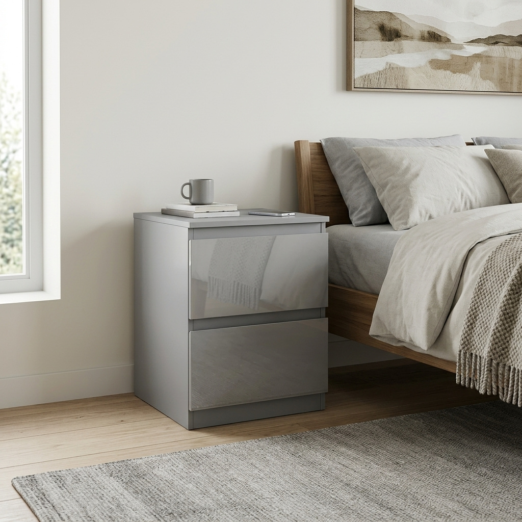 Soho 2 Door Wardrobe, 5 Drawer Chest & Bedside Tables 4 Piece Bedroom Set