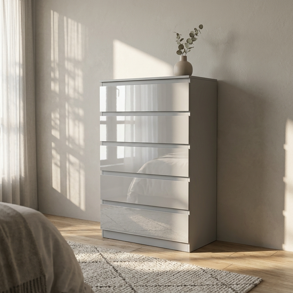 Soho 2 Door Wardrobe, 5 Drawer Chest & Bedside Tables 4 Piece Bedroom Set
