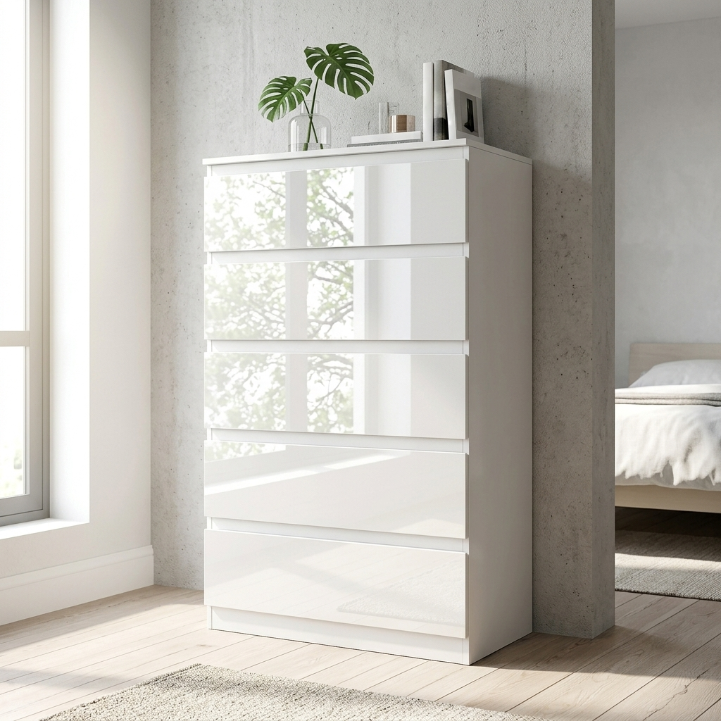 Soho 2 Door Wardrobe, 5 Drawer Chest & Bedside Tables 4 Piece Bedroom Set
