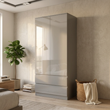 Soho 2 Door Wardrobe, 4 Drawer Chest & Bedside Table Bedroom Set