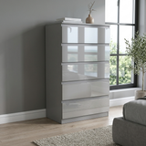 Soho 2 Door Wardrobe, 5 Drawer Chest & Bedside Table Bedroom Set